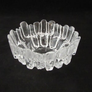 Vintage 60s Tauno Wirkkala Finnish Glass Bowl, Humpila Glass Bowl