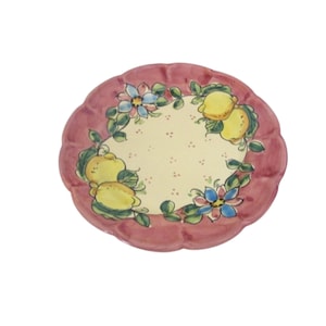 Solimene Vietri Italy Campagna Pink w Lemons Salad Dessert