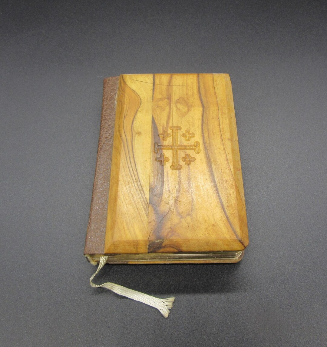 Vintage Wood & Leather Red Letter New Testament Bible, Small Bible Etsy
