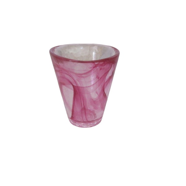 Vintage Kosta Boda Pink Swirl Tumbler UHV Kosta Boda Ulrica Hydman Vallien Glass