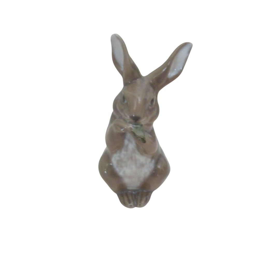 Royal Copenhagen Vintage Rabbit Figurine Eating Lettuce #080 or