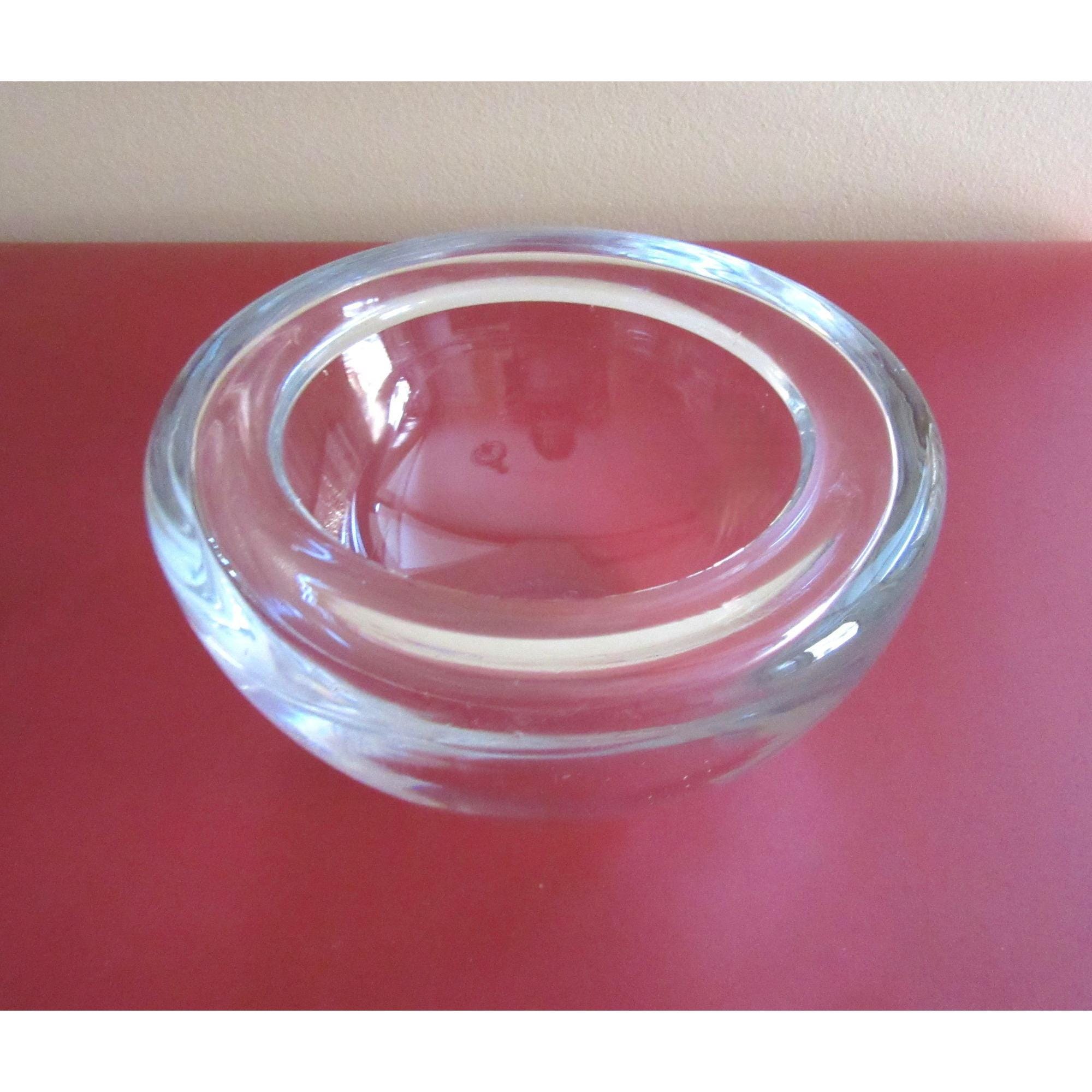 ヴィンテージ Alfredo Barbini Murano サイン入りハート灰皿 Alfredo Barbini Murano Signed & Numbered Clear Glass Bowl - Etsy