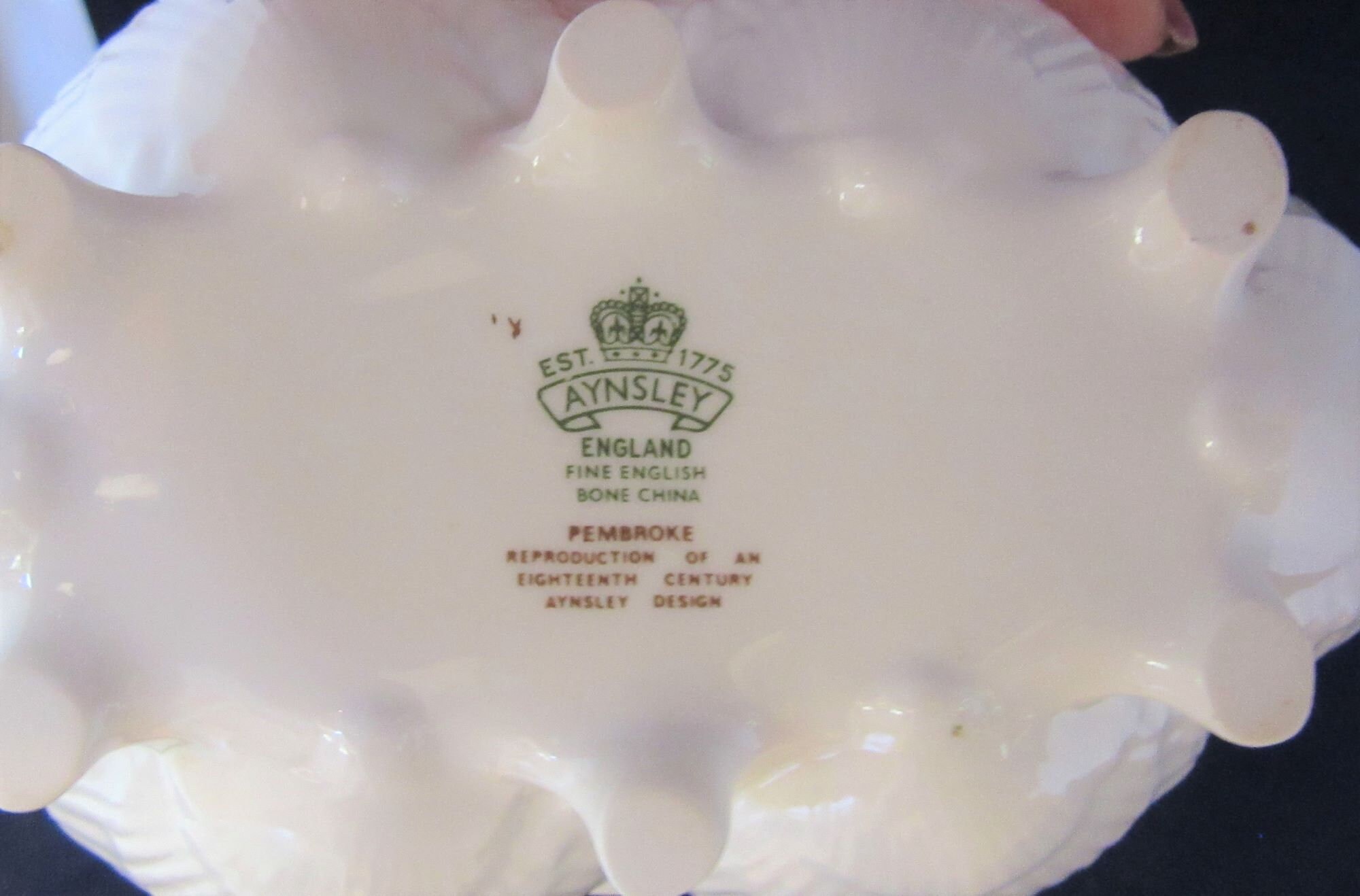 1960年代ビンテージ エインズレイ シェル型ディッシュ Vintage 60s Aynsley Bone China 