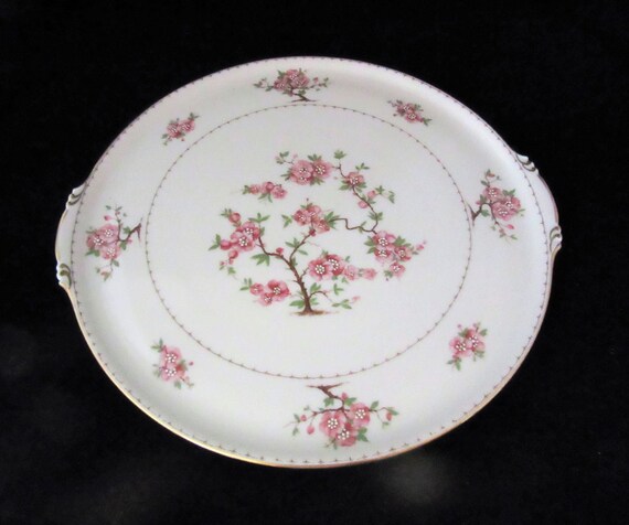 Vintage Hutschenreuther Hohenberg Cherry Blossom Handled Large