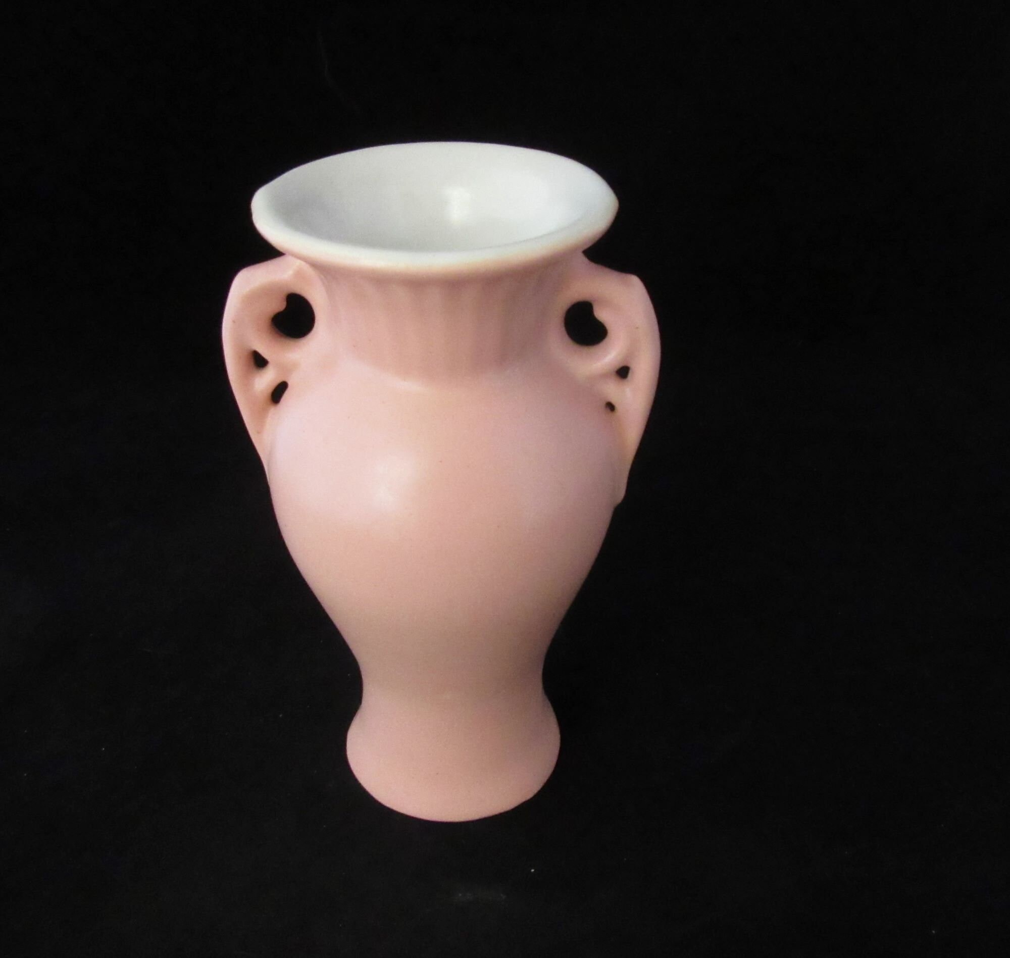 Vintage 40's, Pink Abingdon Pottery Vase With Handles, USA - Etsy