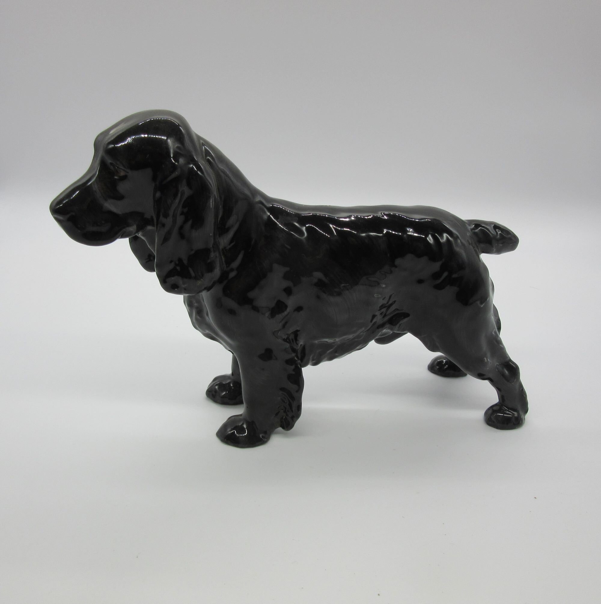 Vintage HN 1000 Royal Doulton Black Cocker Spaniel Dog Figurine