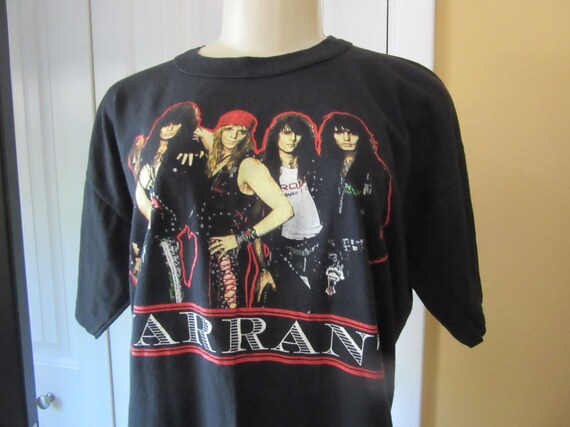 90s USA製 WARRANT ウォレント　Ｔシャツ バンドＴシャツ　ＸＬ　黒 Vintage Tee Swing Black T-shirt, Warrant Metal Rock Band