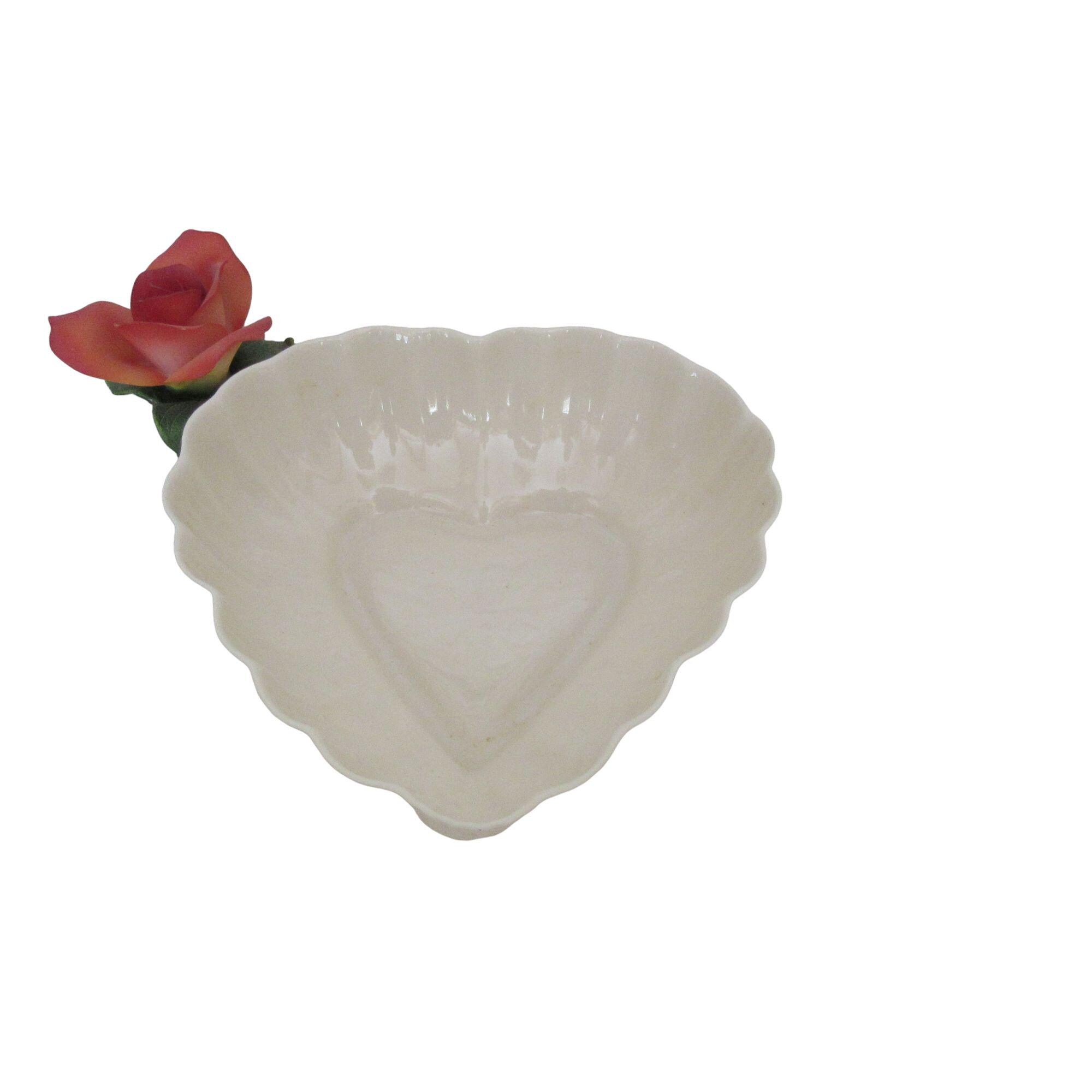 Vintage Heart Shaped Belleek Eggshell Porcelain Bowl - Etsy