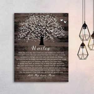 PARA HIJA Regalo para el día de la boda de mamá o mamá y papá, -Regalo personalizado de los padres, Poema sentimental, Regalo de recuerdo para la novia