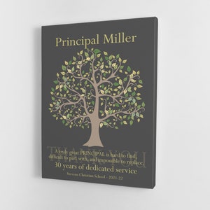 PRINCIPAL Appreciation Gift Ideas, Custom Print, Canvas, Digital File - Principal Gift from School, Family, Students, Teachers, Keepsake