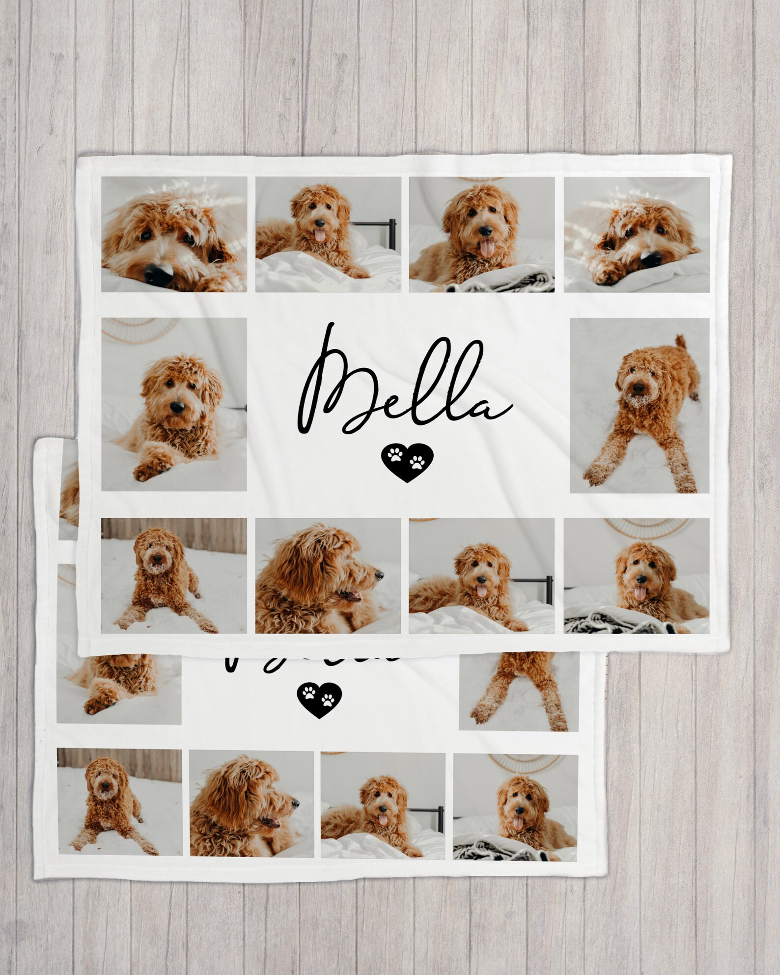 Personalized Dog Photo Blanket Photo Collage Pet Loss Etsy