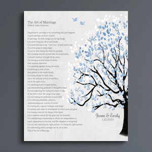 The Art of Marriage Poem, Personalized Wedding Gift, Anniversary Gift, Marriage Quotes, Paper Anniversary Gift, Wedding Poem, Couples Gift