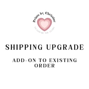 Custom ORDER shipping upgrade on existing canvas/poster order