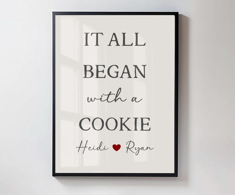 It all began, couples gift