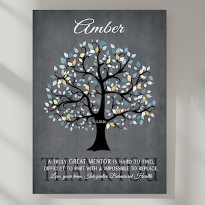 Leadership Gift, Personalized THANK YOU Gift for Mentor or Boss, Retirement Gift,  Print or Canvas Art, A Great Mentor is Hard to Find