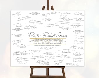 PASTOR APPRECIATION Gift, Sign from Congregation,  Personalized Thank You Pastor Poem, Retirement, Moving, Ministry Gift from Church Custom
