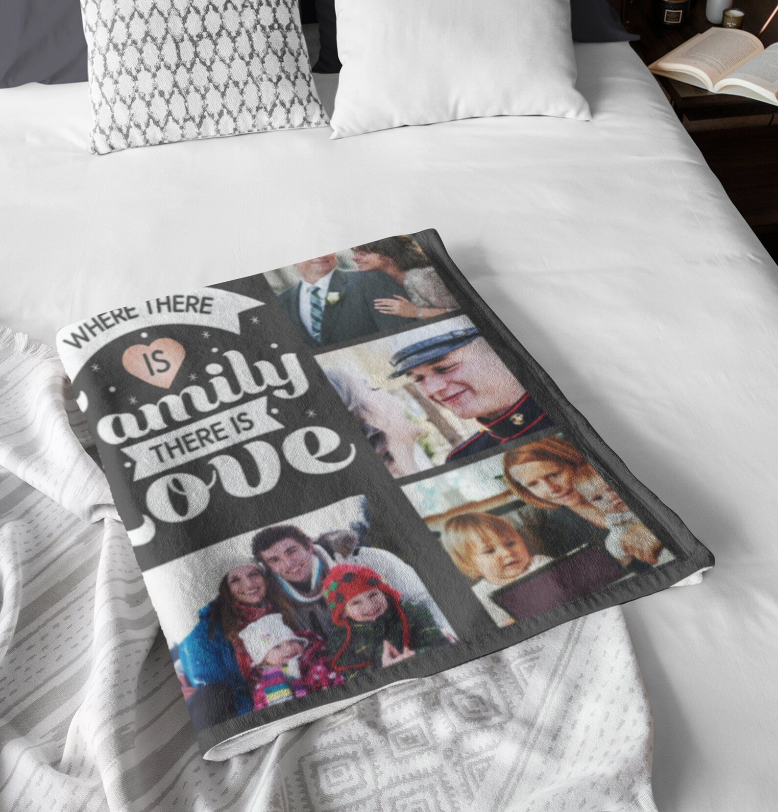 Photo Collage Throw Blanket Personalized Gift Idea Blanket Etsy