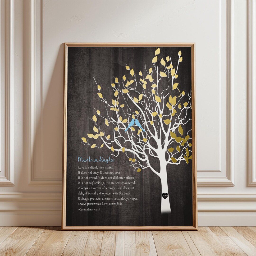 1 Corinthians 13 Love is Patient Gift for Couples, Personalized ...