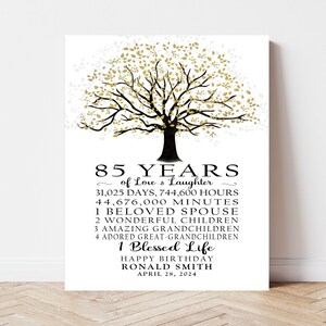 85 Years 85th BIRTHDAY GIFT Personalized 85th Birthday Years Happy ...