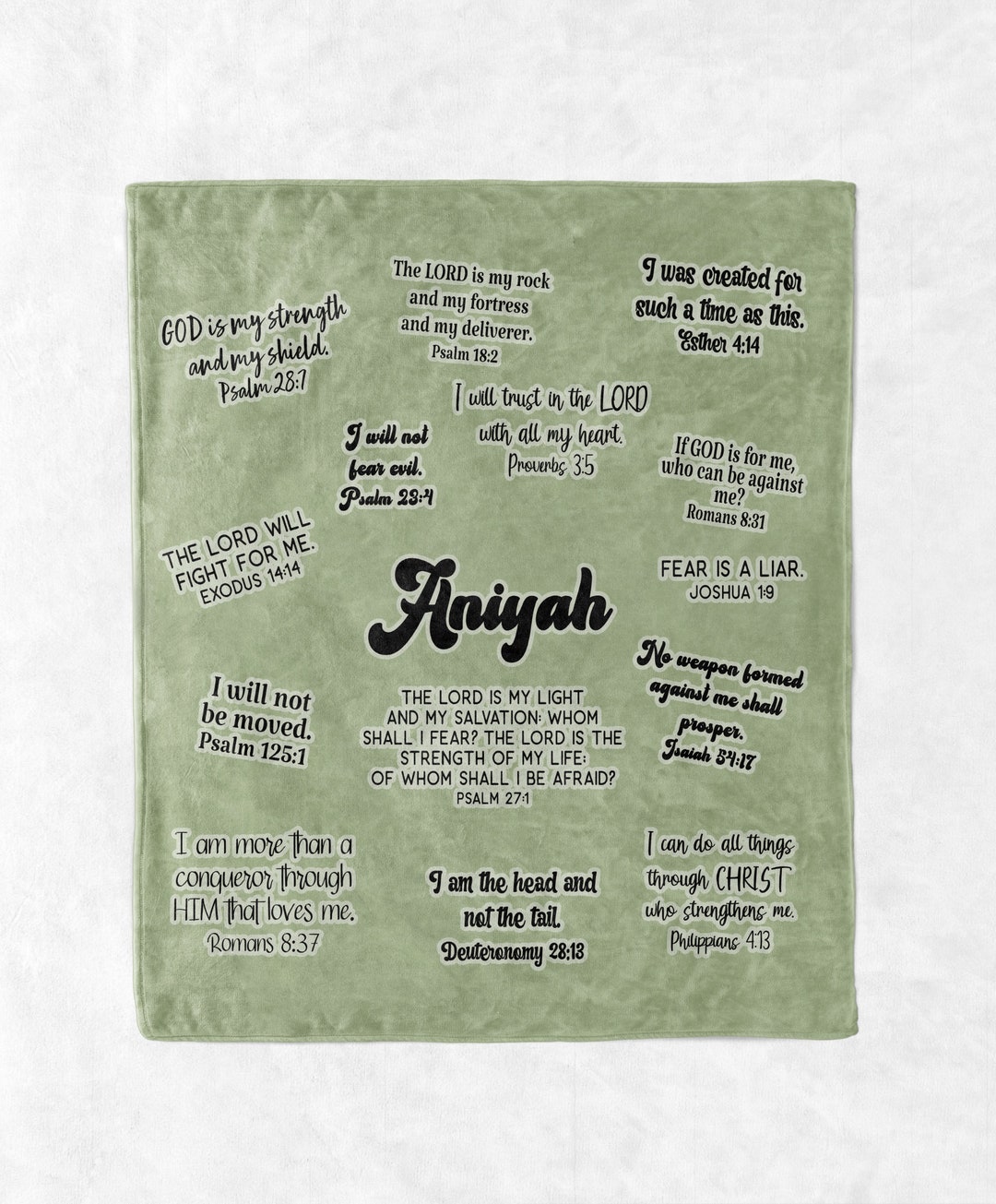 Affirmations Blanket Scriptures for Anxiety Self Care Etsy