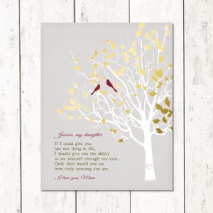 Personalized Daughter Gift from Mom If I Could Give You One Gift Canvas Print Gift from Dad Parents Custom Art Birthday Graduation gd