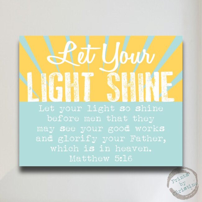 Religious Gift Let Your Light Shine Canvas Print Poster Art | Etsy