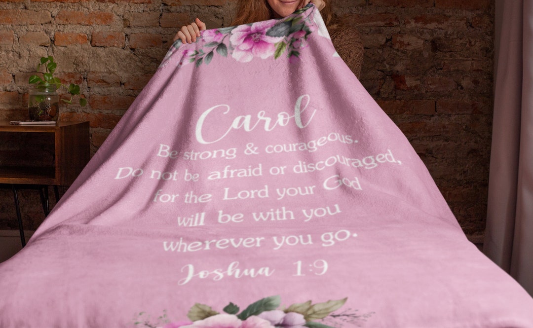 Bible Verse Blanket With Your Favorite Scripture & Name Personalized