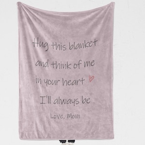 Hug This Blanket Memorial Gift, Personalized Sympathy present, Death of Parent, Loss of Loved One,  Remembrance In Memory Of Bereavement