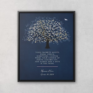 Custom Quote Canvas | Personalized Song Lyrics | Proposal Speech | Favorite Scripture | Poem Wall Art Custom Sign Printed Framed or Digital
