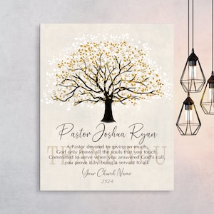 PASTOR APPRECIATION Gift, Personalized Thank You Pastor Poem, Pastor Retirement, Pastor Leaving Ministry Gift from Church or Family