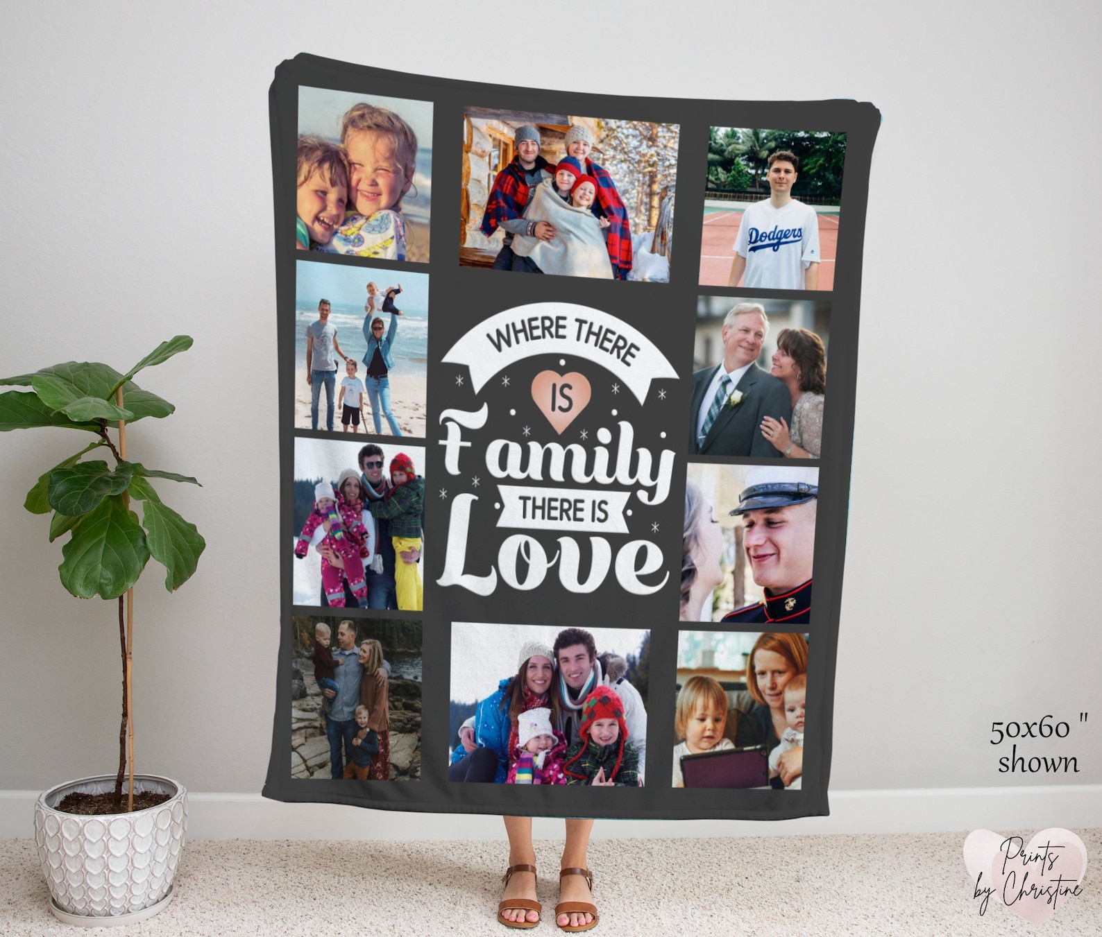 Photo Collage Throw Blanket Personalized Gift Idea Blanket Etsy