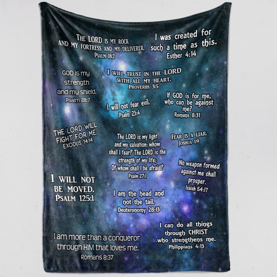 Affirmations BLANKET Bible Verse Throw Blanket Scriptures Gift for Boys
