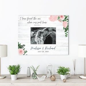 Christian Couple Gift, Farmhouse Decor, Scripture Song of Solomon or CUSTOM Photo Wall Art Wedding Anniversary Gift, Gift for Wife image 2