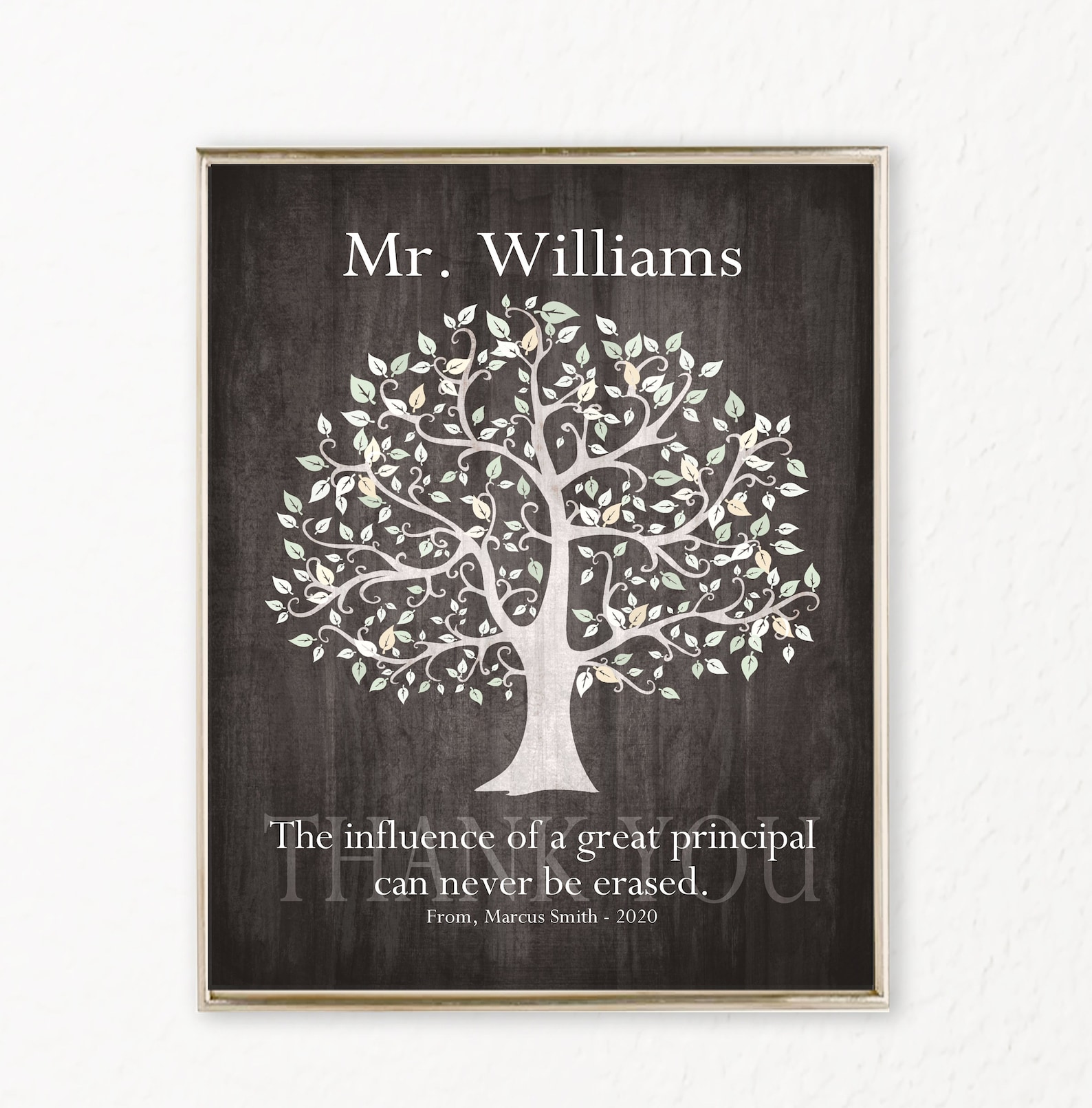 PRINCIPAL Appreciation Gift Ideas Custom Print Canvas | Etsy