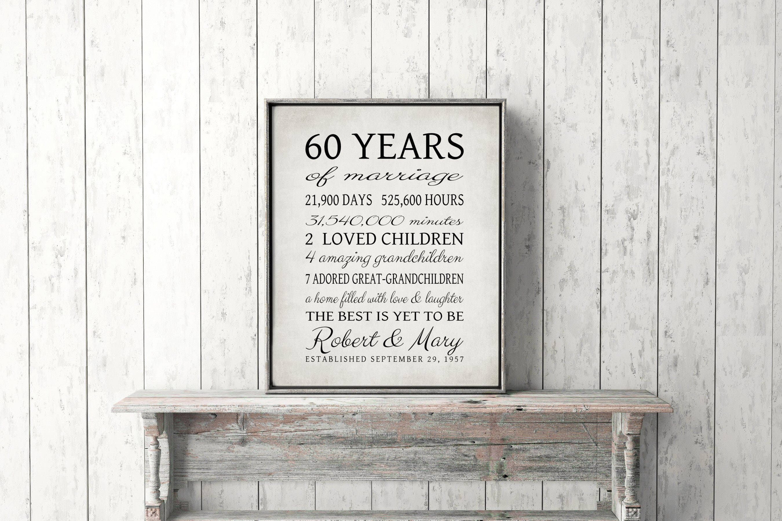 60Th Anniversary Gift - 60th Wedding Anniversary Gift Box | Zazzle : A dinner at a special restaurant, tickets to a show, a trip.