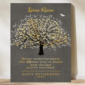Retirement Gift For Nurse, Boss, Coworker Leaving Personalized Farewell Gift Happy Retirement, Goodbye Gift, Going Away Gift Custom Quote