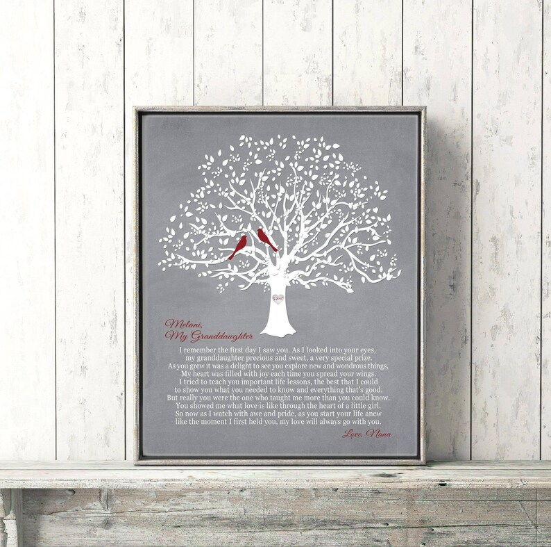 Gift For Granddaughter On Wedding Day From Grandmother Canvas Image 0