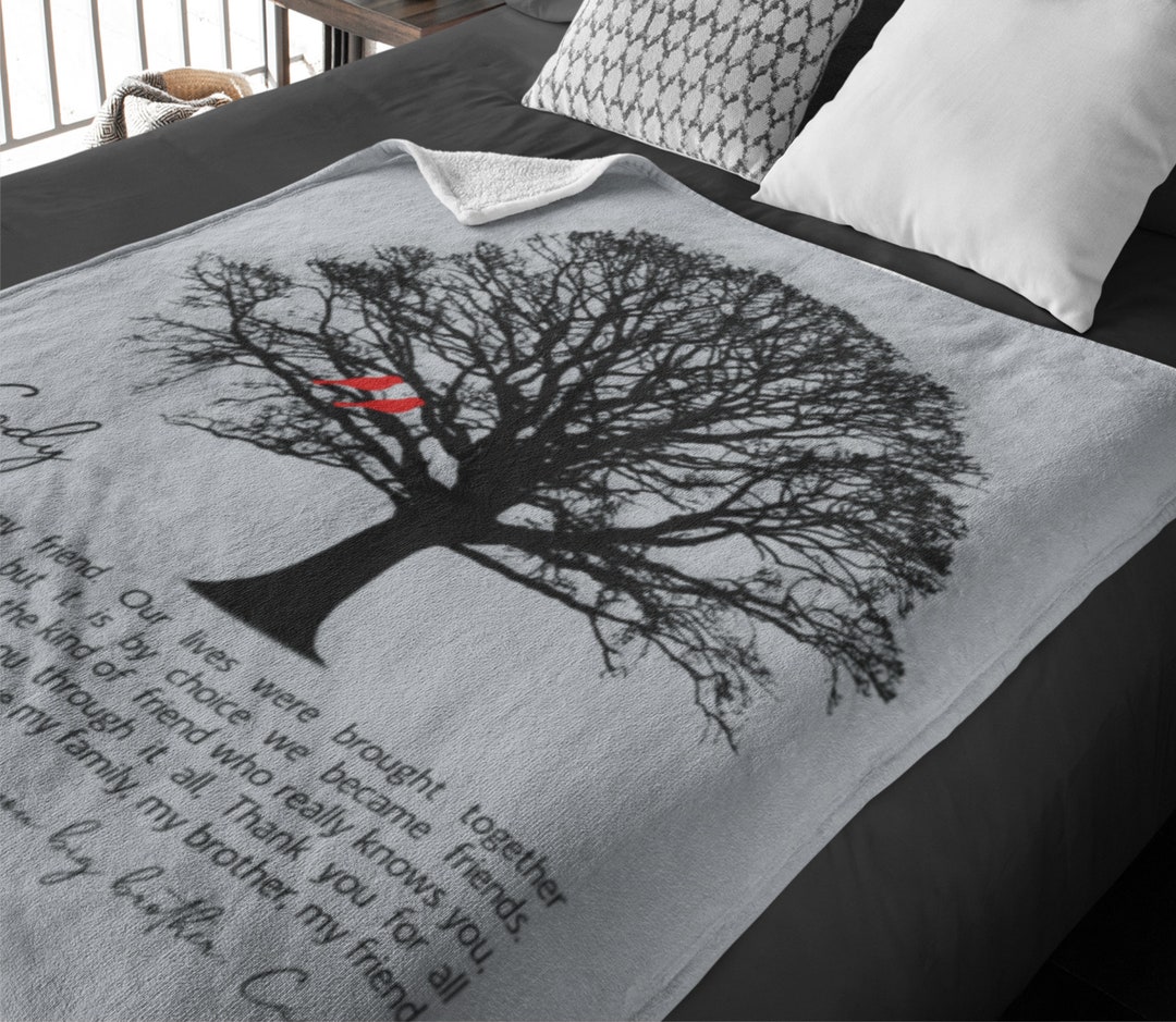 Brother Gift Personalized Photo Blanket Brother Poem Throw Blanket Custom Christmas Gift Idea ...