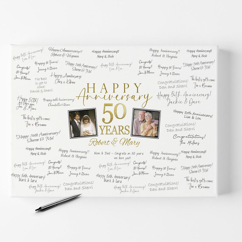 Anniversary Party Guestbook alternative idea 50 years
