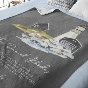 Pastor Personalized Throw Blanket LIGHTHOUSE Pastor Appreciation Gift Personalized Pastor Retirement Gift Customized Pastor Poem with Name