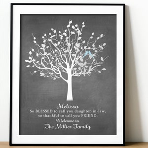 Daughter In Law Gift, from from Mother In Law, on Wedding Day, PERSONALIZED  Gift, for Sons Wife, for Bride, Canvas Print Rustic Wedding