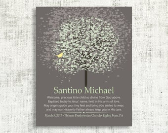 BOY BAPTISM Gift Baby Boy Dedication Gift Personalized Gift Boy Christening Gift Nursery Decor Custom Art Print Godson from Grandparents