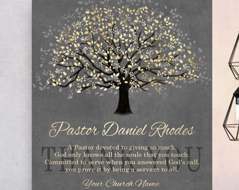 PASTOR APPRECIATION Gift, Thank You Pastor Poem, Personalized Youth Pastor Retirement, Pastor Leaving Ministry Gift from Church or Family