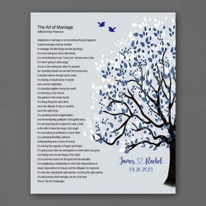 The Art of Marriage Poem, Personalized Anniversary Gift, Marriage Quotes, Wedding Gift, Paper Anniversary Gift, Wedding Poem, Couples Gift