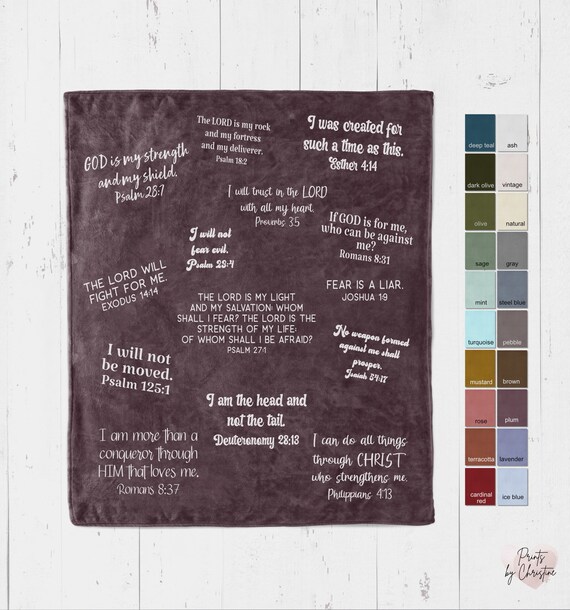 Affirmations Blanket Scriptures for Anxiety Self Care Etsy
