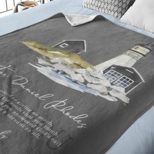 Pastor Personalized Throw Blanket LIGHTHOUSE Pastor Appreciation Gift Personalized Pastor Retirement Gift Customized Pastor Poem with Name