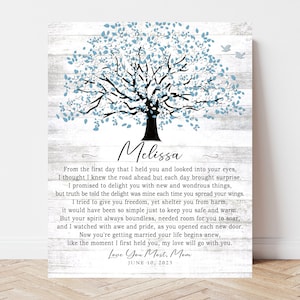 Regalo para HIJA Día de la boda de mamá Poema personalizado para la novia de la madre o de mamá y papá Poema sentimental recuerdo madre hija
