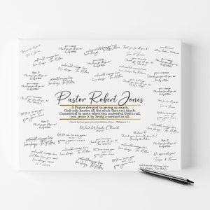 Ministry Thank You Gift Sign, Signatures From Church, Pastor Gift ...