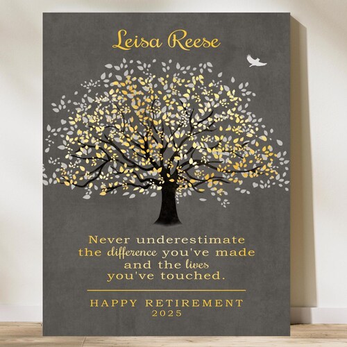 Retirement Gift For Nurse, Boss, Coworker Leaving Personalized Farewell Gift Happy Retirement, Goodbye Gift, Going Away Gift Custom Quote