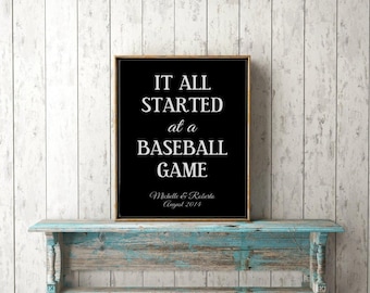 Personalized Art Where It All Began Custom Couples Gift Canvas/Print Your Words and Colors Where It All Started